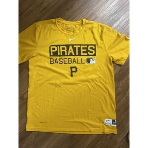 Nike MLB Pittsburgh Pirates Baseball Large Dri Fit Athletic Cut T-Shirt